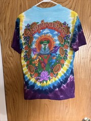 Liquid Blue Y2K Grateful Dead Inspiration Tie Dye T shirt Bears Medium 2006