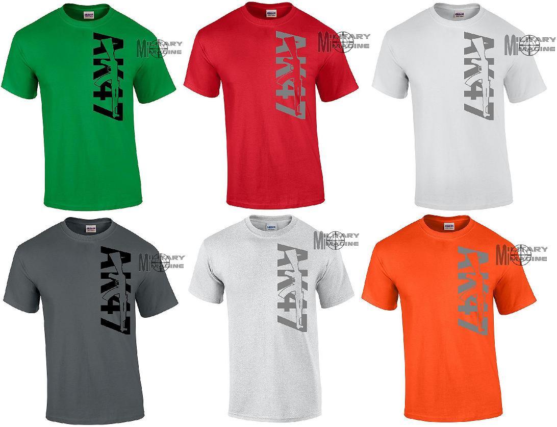 AK-47 T-Shirt 2 color Logo Rifle Gun Size S,M,L,XL.2XL,3XL,4XL,5XL 100% cotton gallery