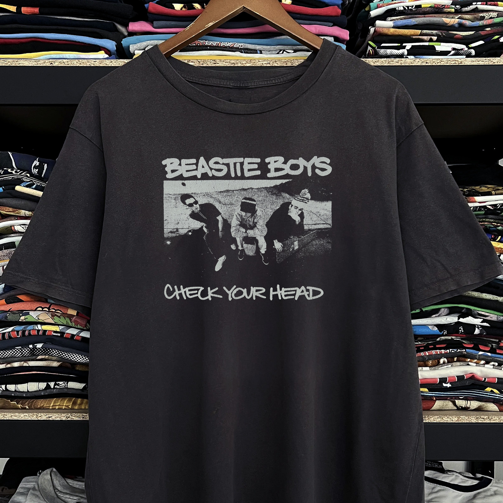 90s Beastie Boys Check Your Head Washed T-Shirt Black L gallery