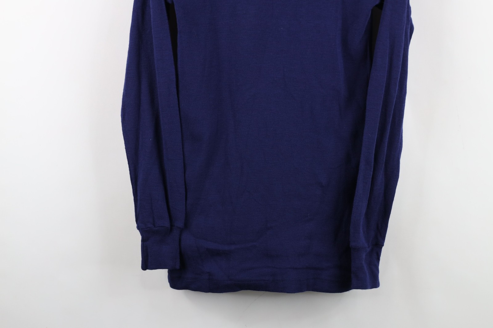 Vtg 90s Streetwear Mens Medium Blank Thermal Ribbed Knit Long Sleeve T-Shirt USA gallery