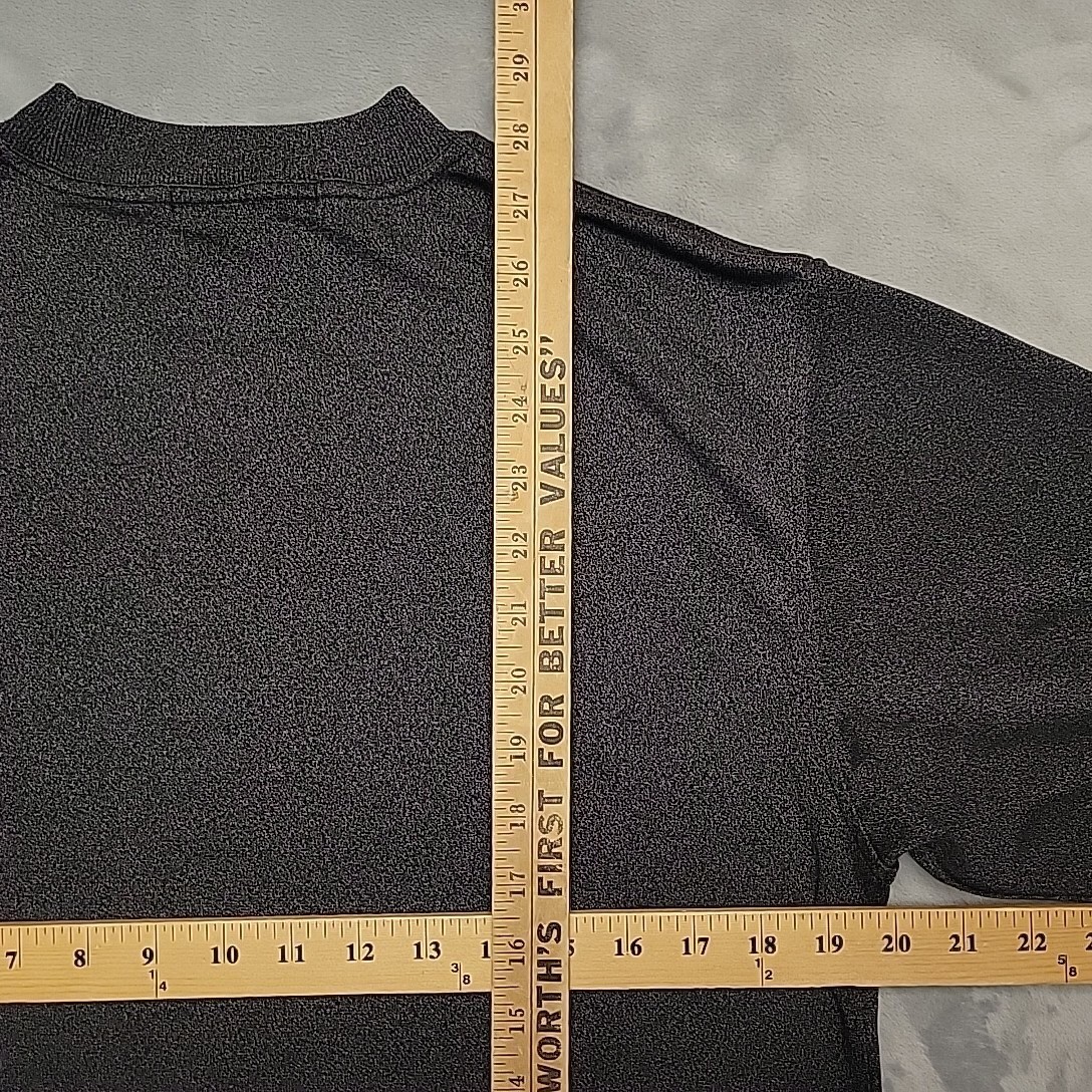 Tulliano Shirt Men Medium Black Silk Blend Mock Neck Short Sleeve Knit Luxury gallery