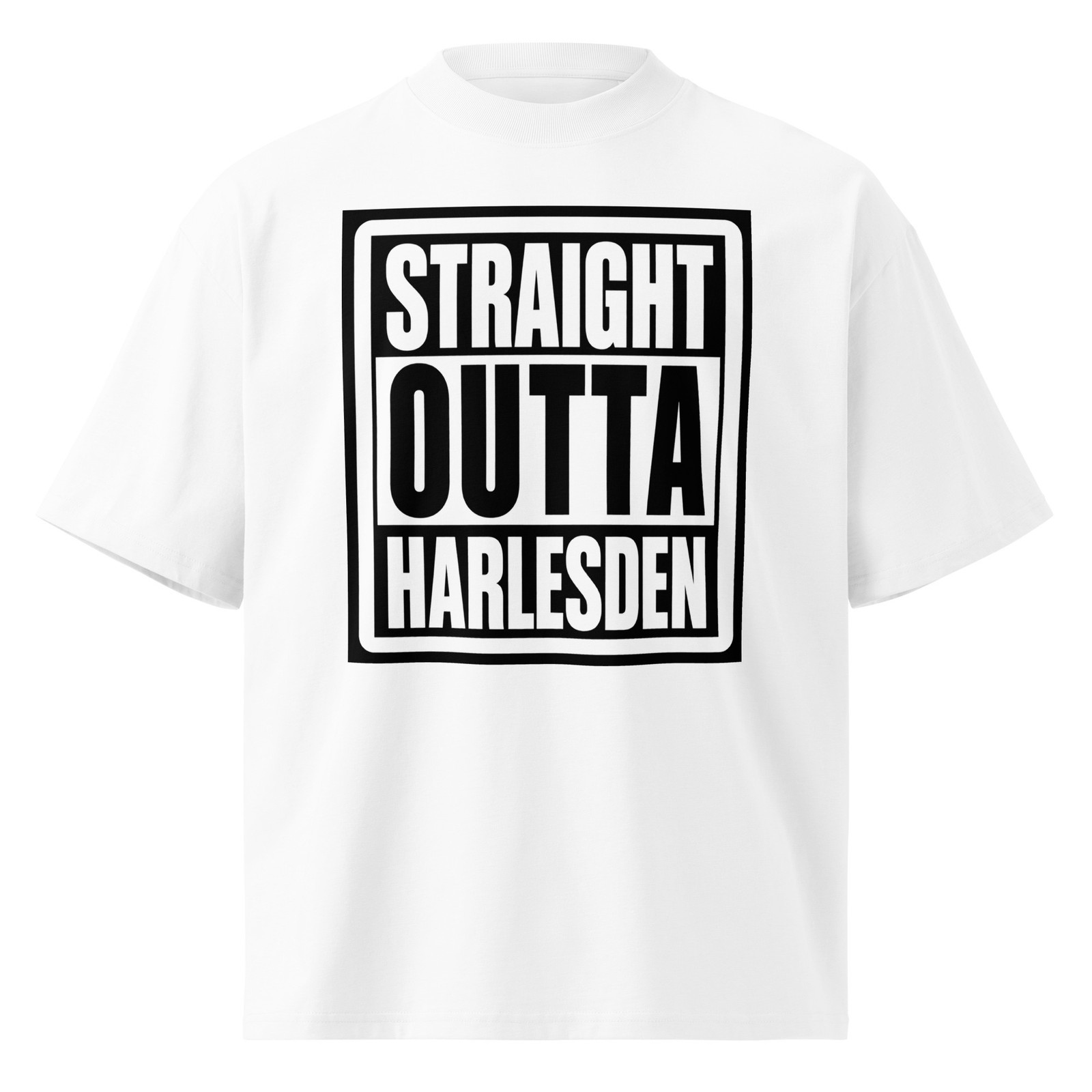 Unisex organic oversized high neck t-shirt gallery