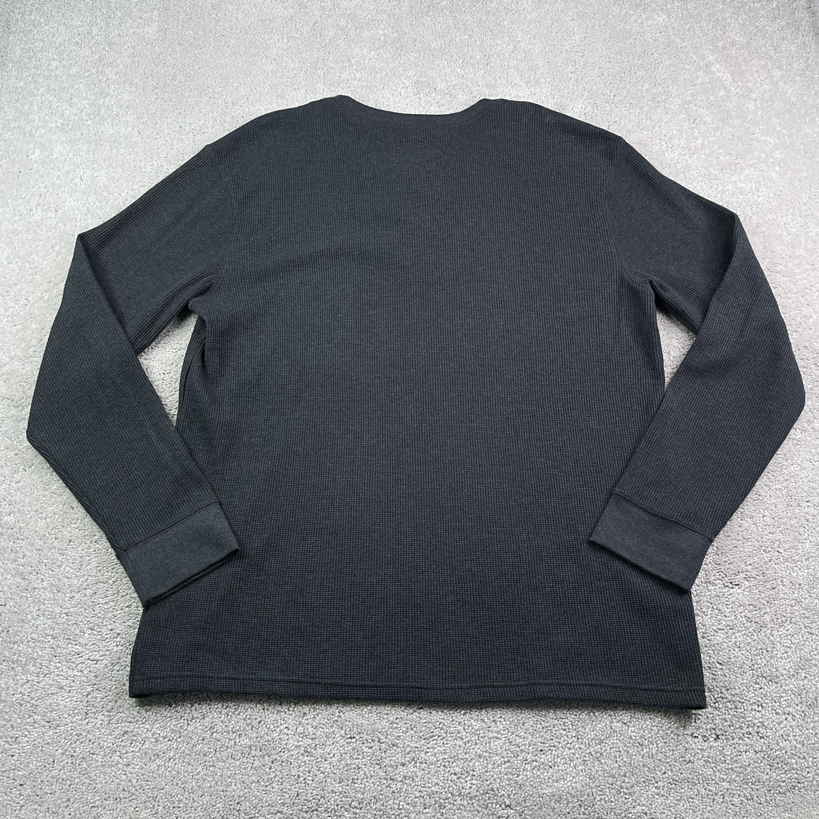 NEW St Johns Bay Shirt Mens 2XL XXL Grey Legacy Waffle Henley Thermal NWT gallery