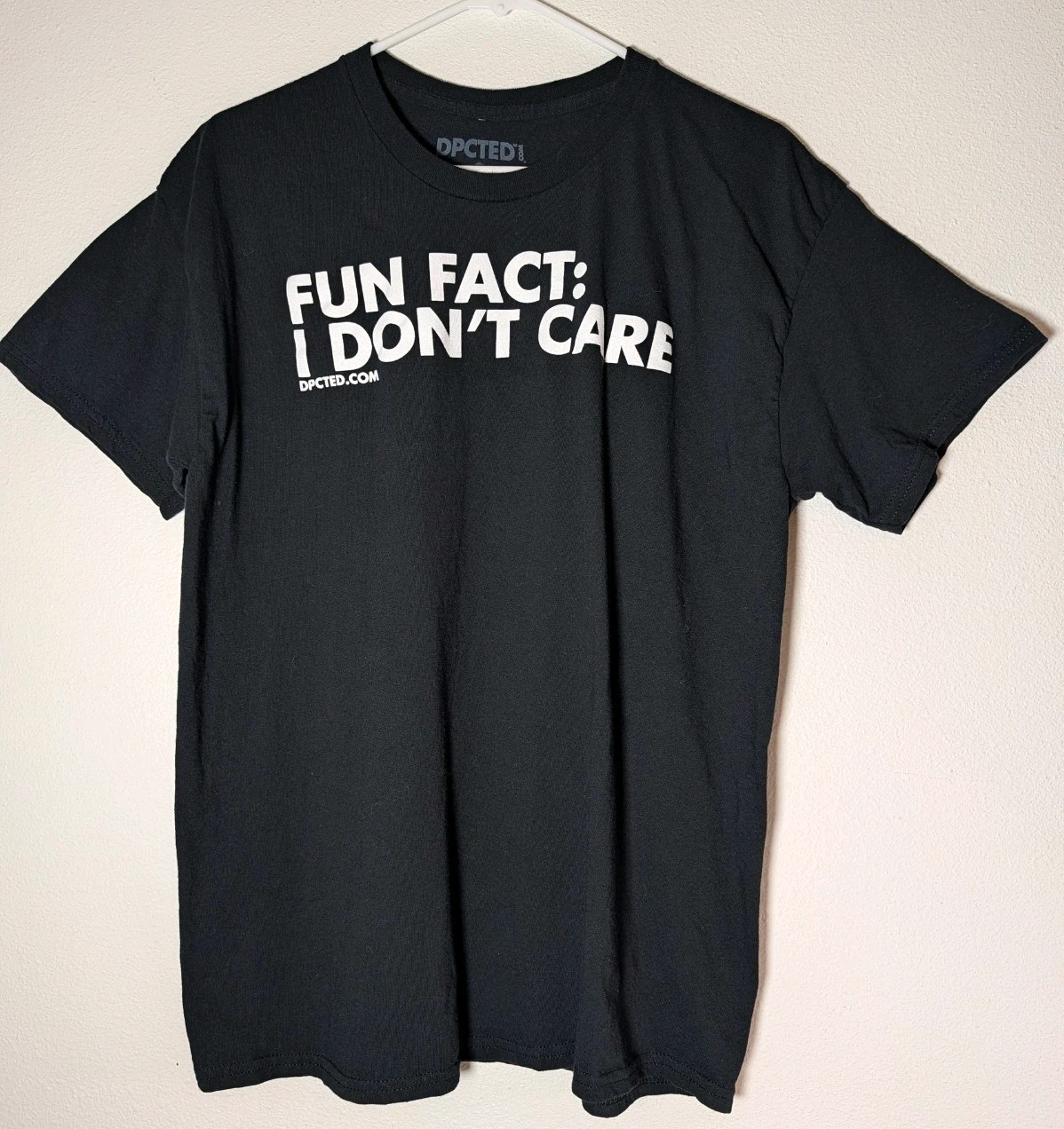 DPCTED Fun Fact: I Don't Care Spencer's T-Shirt XL Black Sarcastic Streetwear gallery