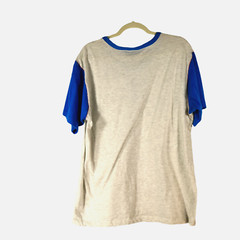 NEW BURNSIDE Mens Henley Shirt Top Gray Blue Size 2XL Short Sleeve Pocket NWT