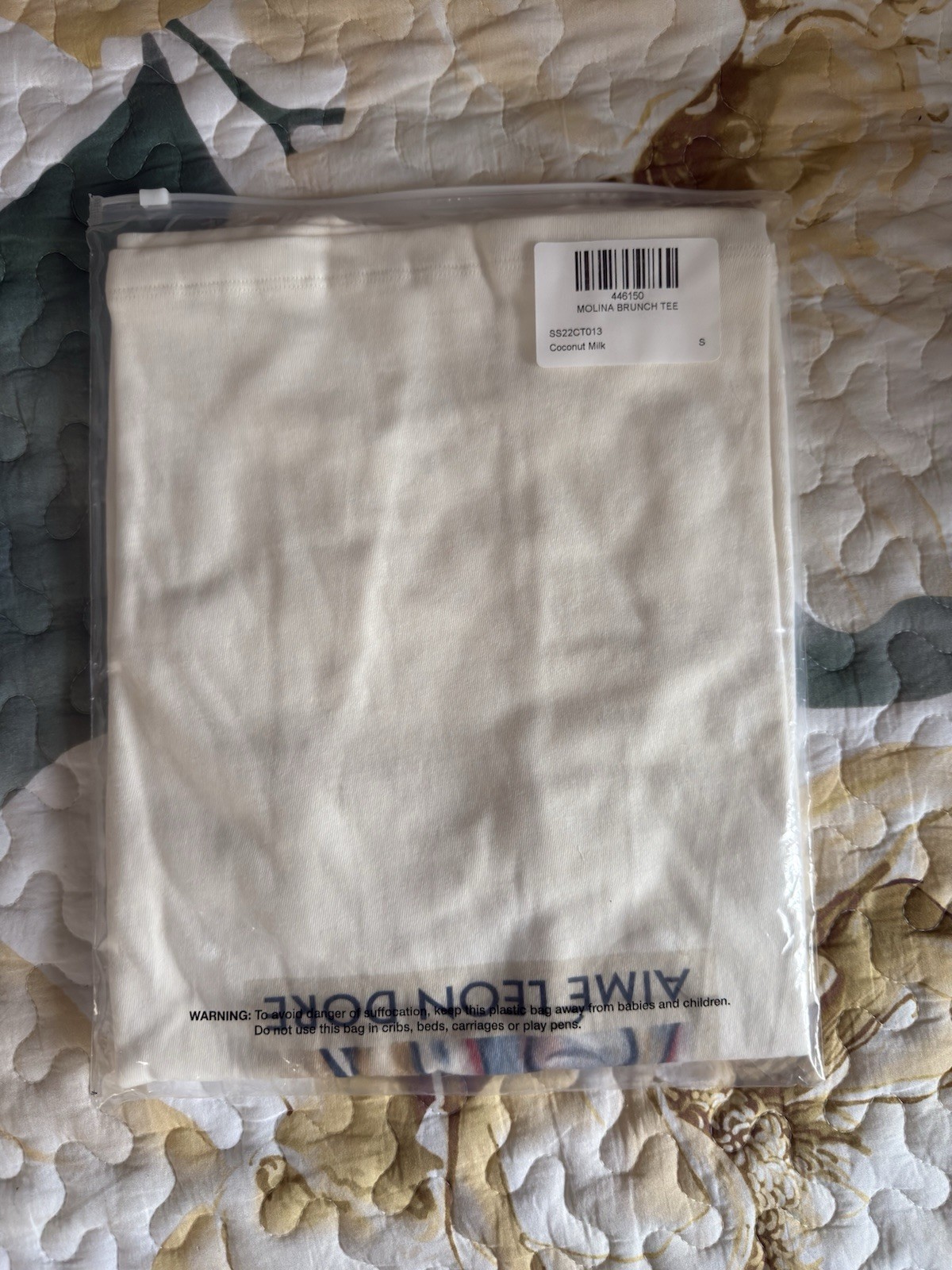 AIME LEON DORE ALD Molina Brunch Graphic Tee Shirt Coconut Milk Size Small gallery