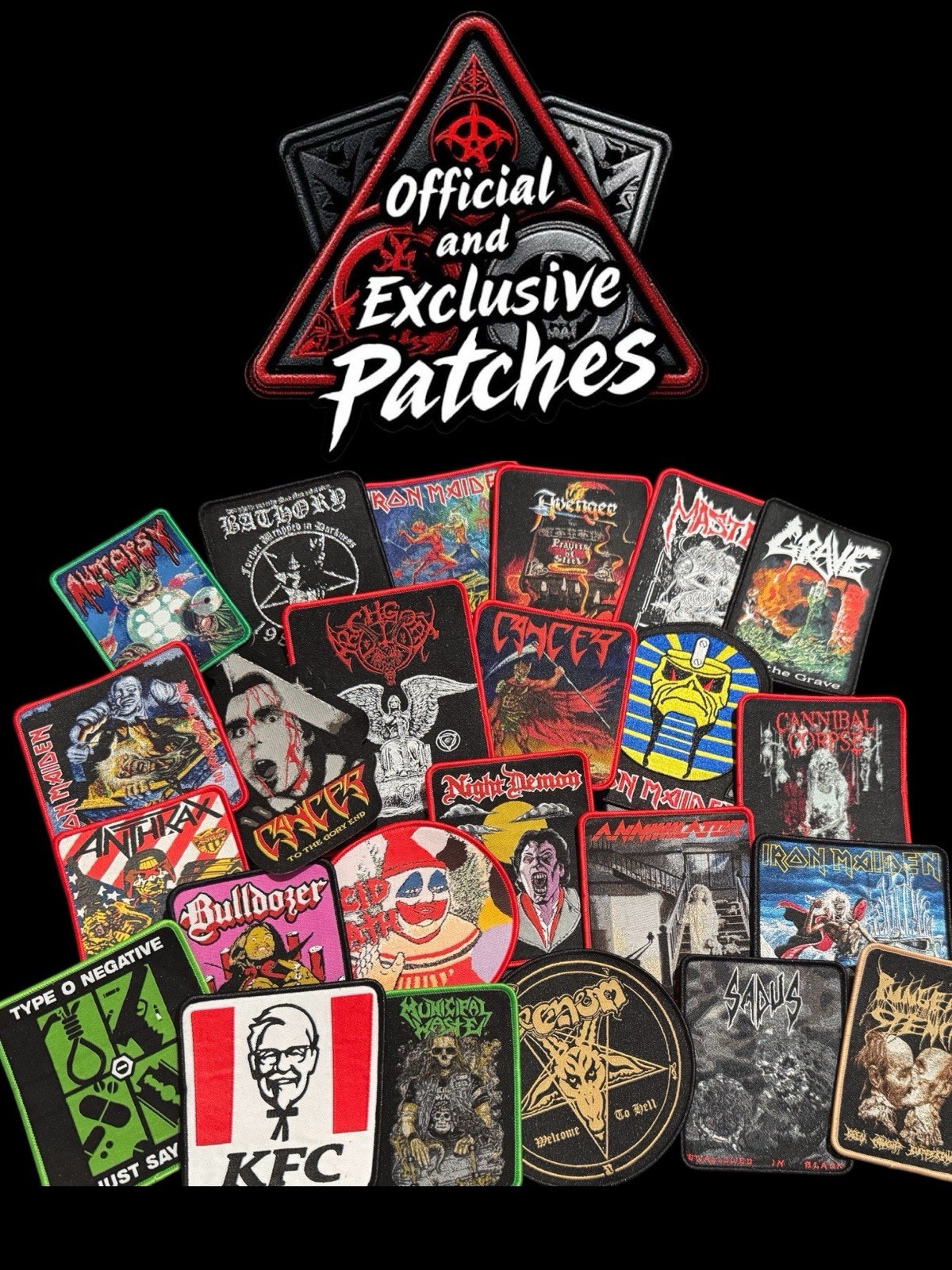 Official & Exclusive Woven Patch Hard Rock Heavy Thrash Death Black Metal 2 gallery