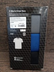 Athletic Works 3 Pack Crew Tees Sz. Small (34-36) Gray Blue Black Brand New