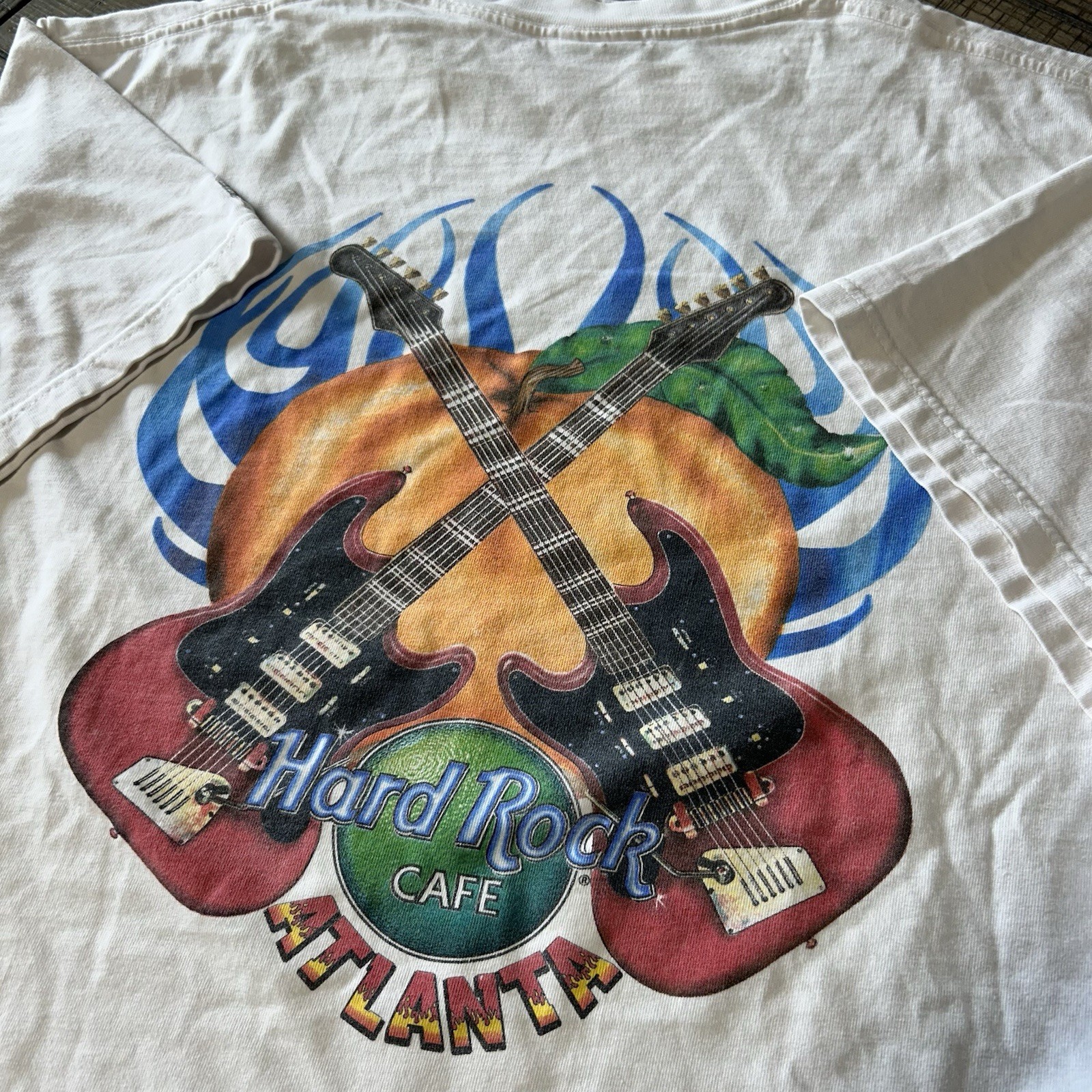 Vintage 90s Hard Rock Cafe Atlanta Georgia Double Sided Graphic T-Shirt Men’s XL