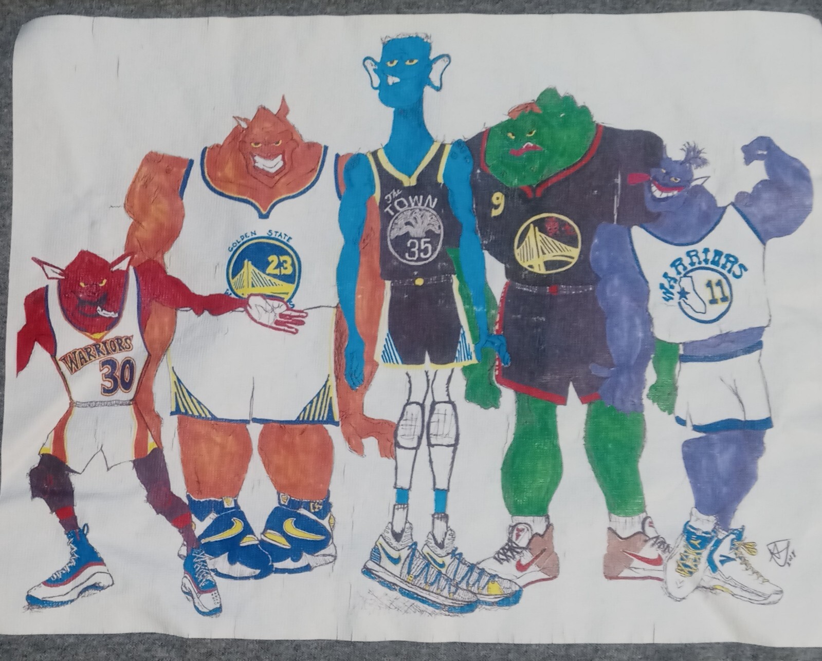Golden State Warriors Monstars of NBA t shirt Stephen Curry Klay Thompson Durant gallery