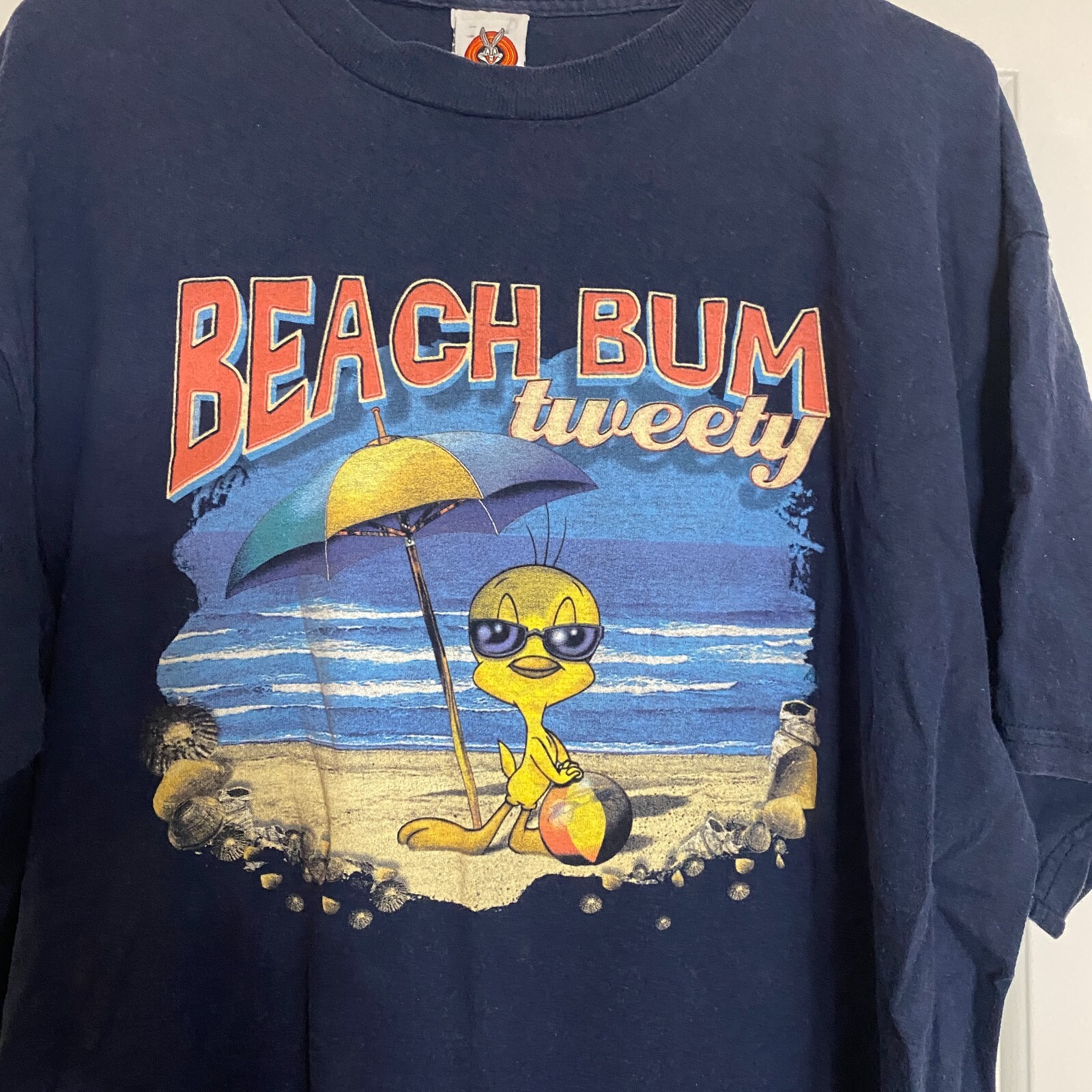 Vintage 90s Looney Tunes Tweety T-Shirt | XL Mens | Beach Bum Graphic Cartoon gallery