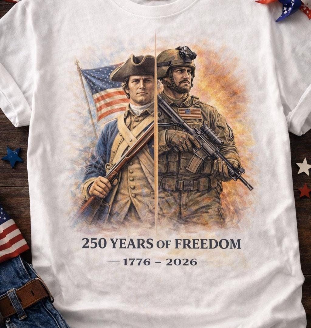 America 250th Anniversary Shirt, Revolutionary War Soldiers Tee, 1776-2026 gallery