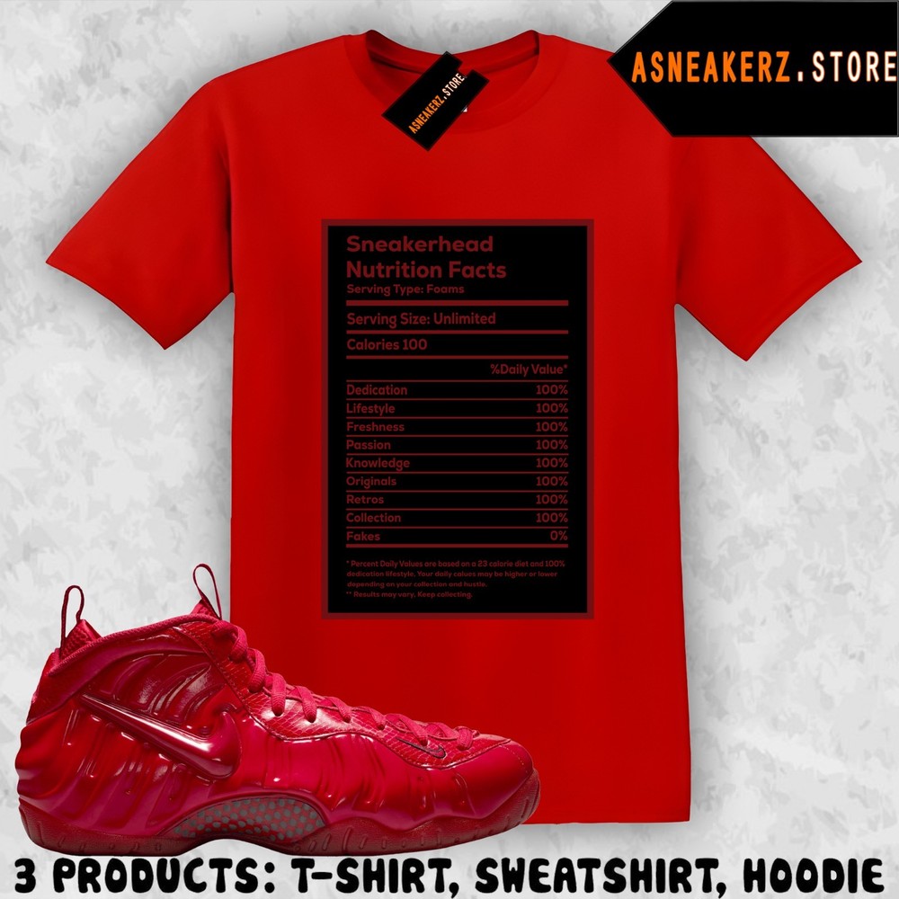 Tee Shirt Matching Foamposite Pro Gym Red 2026 Match Sneaker Nutrition T-Shirt