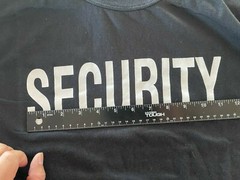 4XL BLACK SECURITY BOUNCER STAFF GUARD SHIRT UNIFORM CONCERT CLUB EVENT