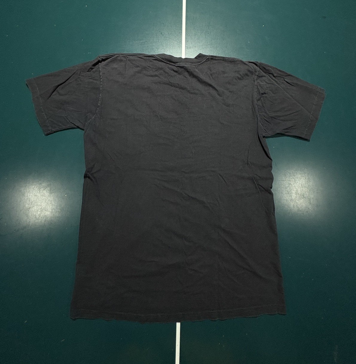 Vintage 80s JCPenney Towncraft Selvedge Pocket T-Shirt Large Black Single Stitch gallery