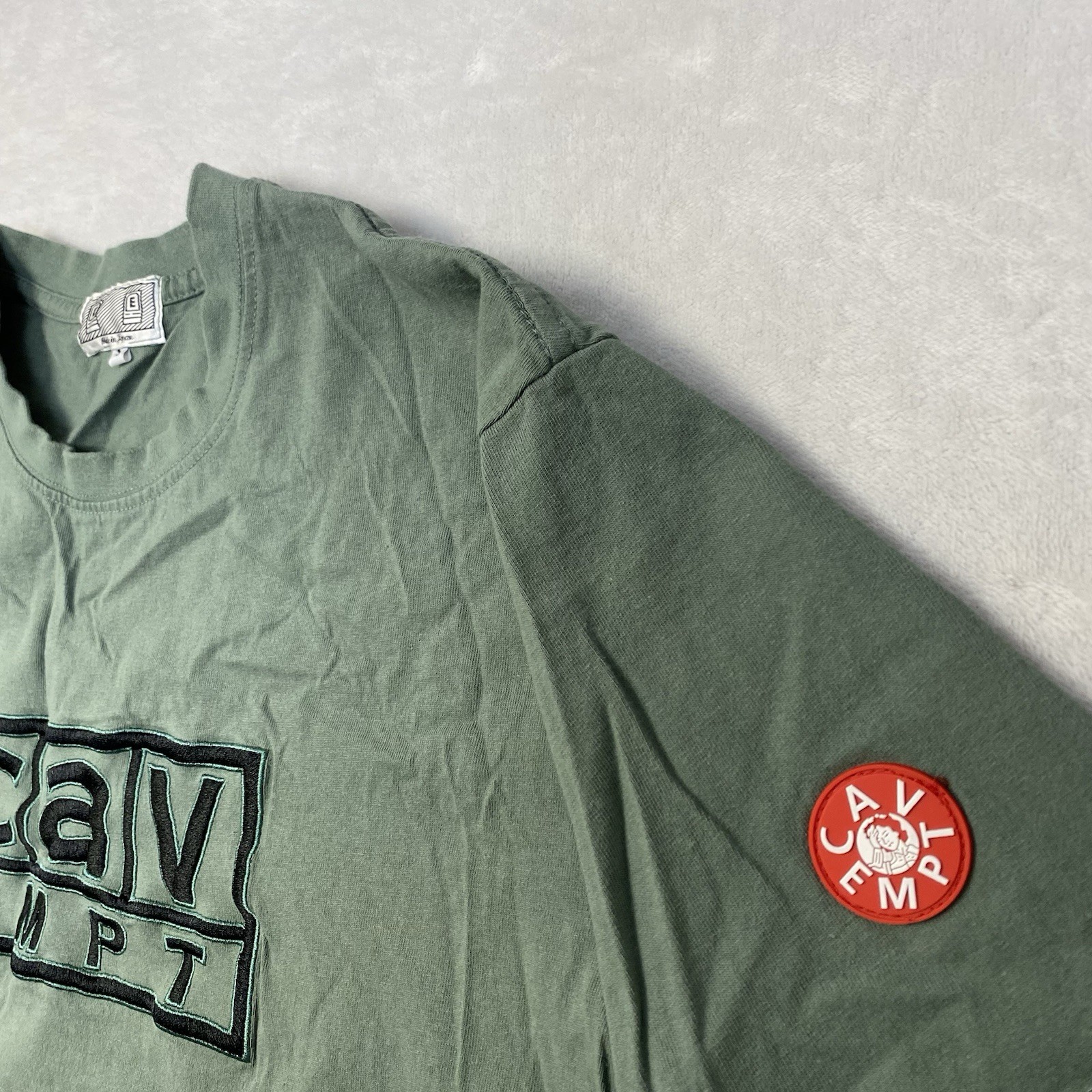 Vintage Cav Empt Shirt Mens Small Green Embroidered Logo Sleeve Patch Japan gallery