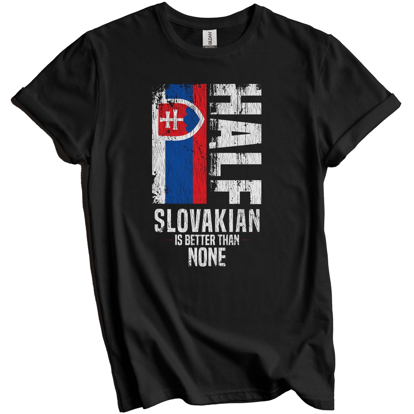 Half Slovakian Is Better Than None Funny Slovakia Flag T-Shirt gallery