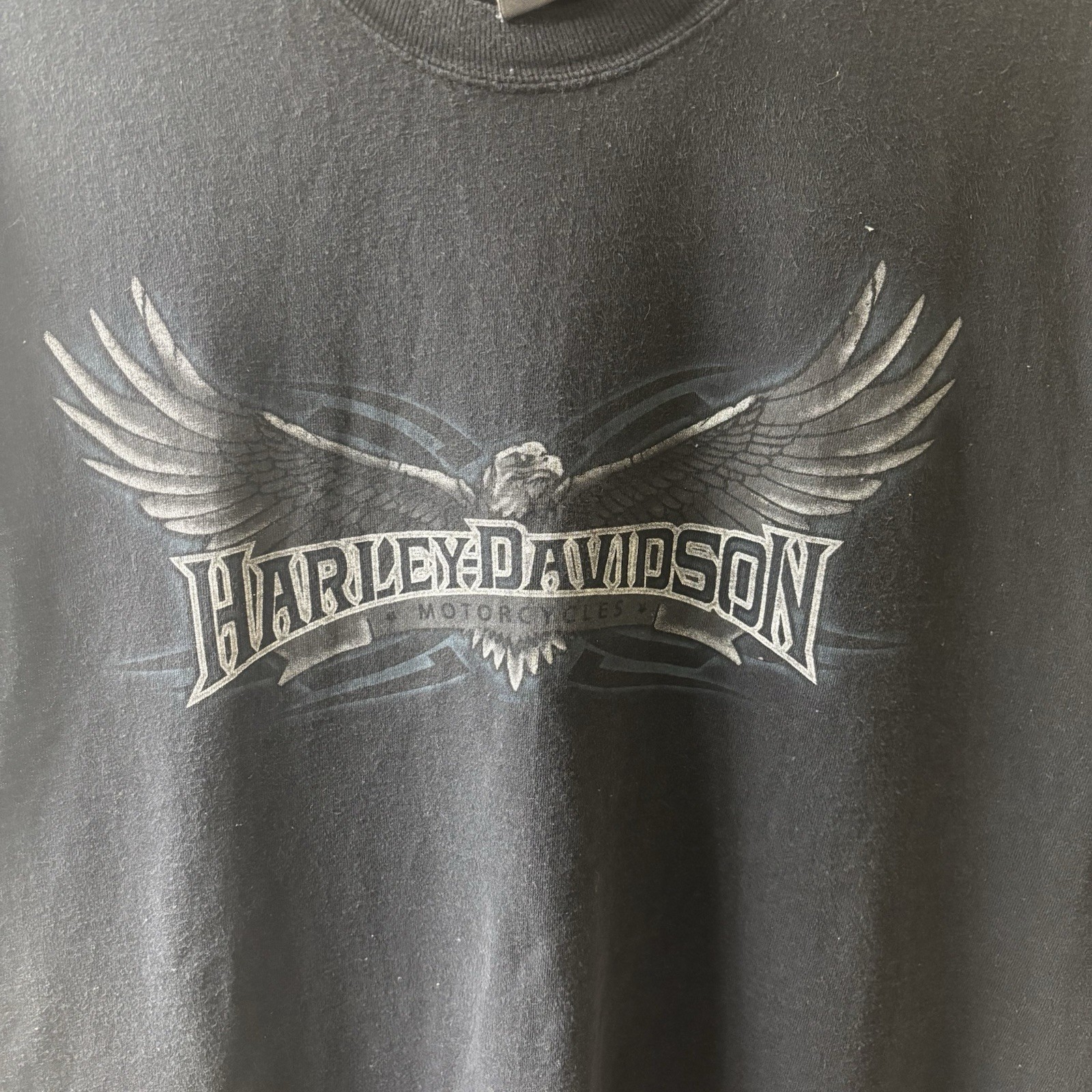 Harley Davidson Shirt Mens XL BLK Sleeveless Muscle Eagle Freedom Machine Biker gallery