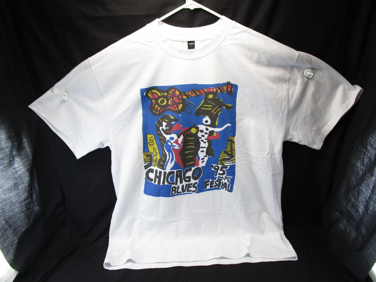 Vintage 1995 Chicago Blues Festival T-Shirt Double Sided Graphics X Large