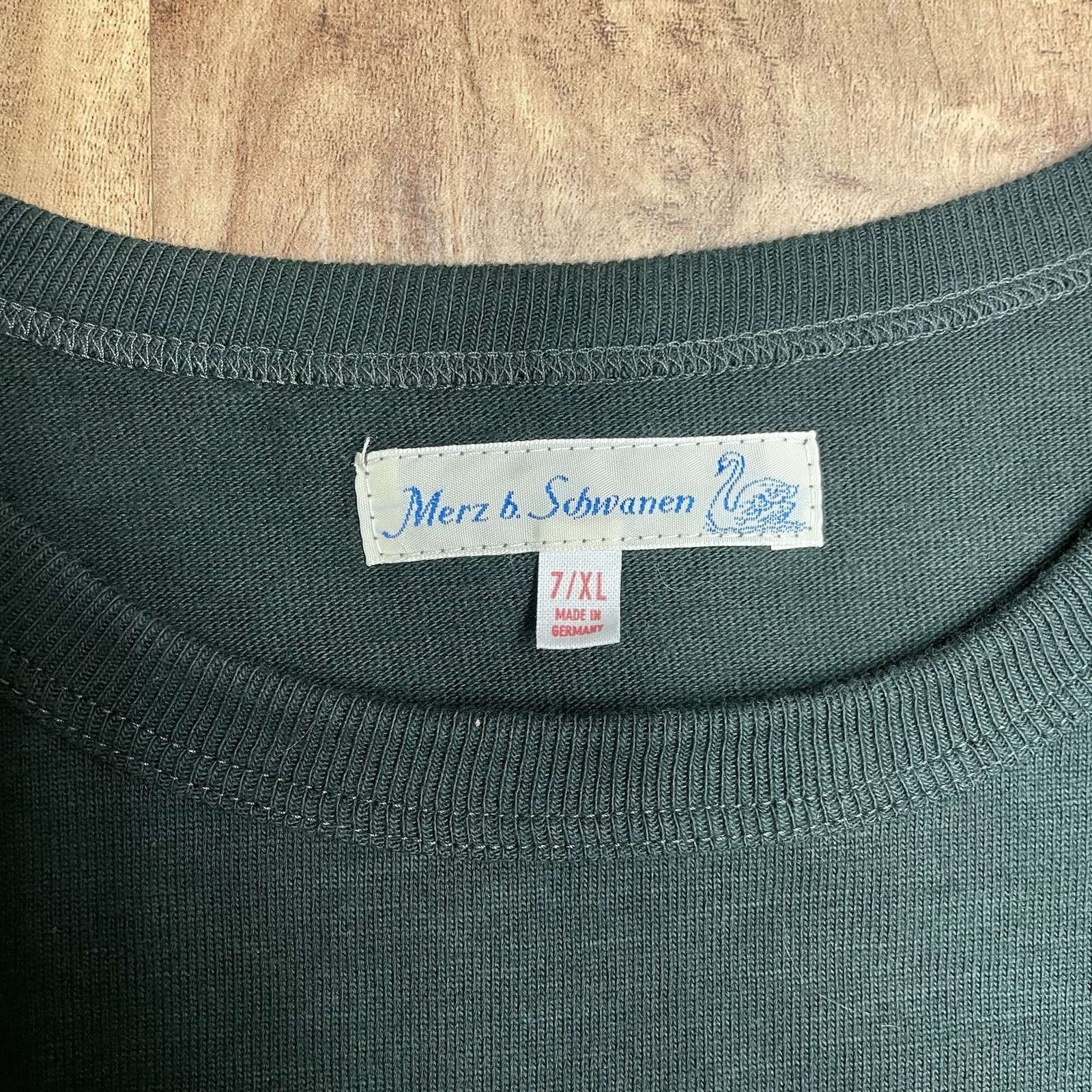 Merz B Schwanen T-Shirt Green Loopwheeled Germany Cotton Men’s 7/XL gallery