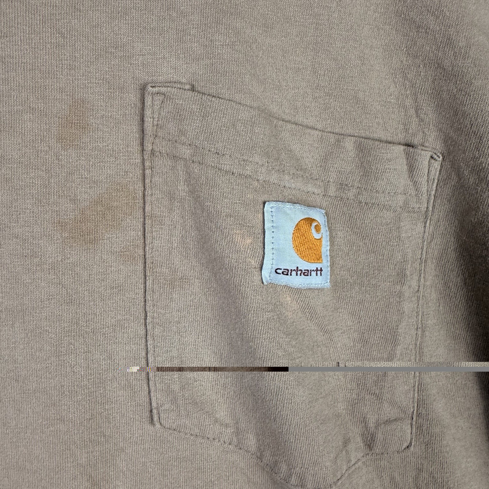 Carhartt T-Shirt Men's 4XL Original Fit Beige Short Sleeve Pocket 100% Cotton gallery