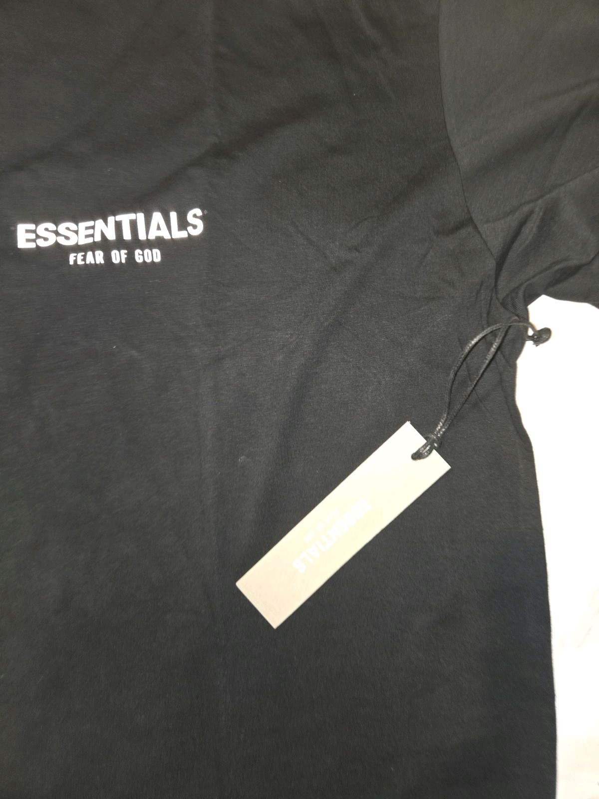 Essentials Fear of God Men's Black Logo Crew Neck T-Shirt L Short Sleeve gallery