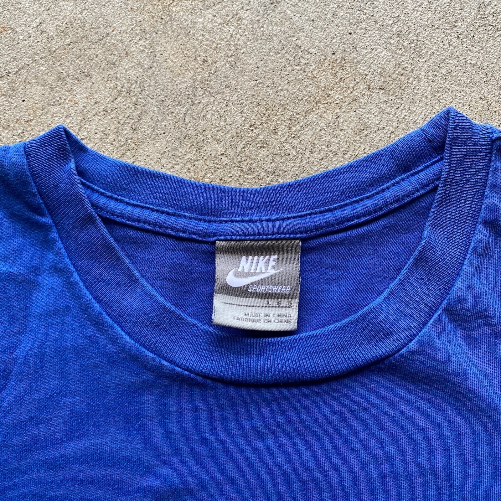 Vintage Y2K Nike Air Force One Love Shirt Size Large Blue Sneakers Sportswear gallery
