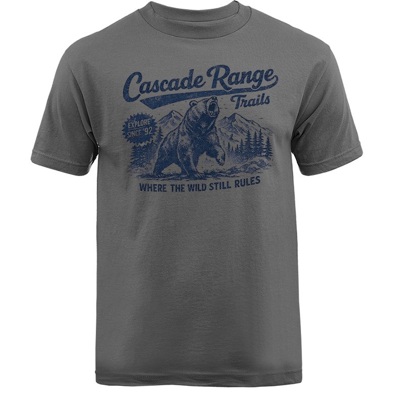 Cascade Range Trails Bear Vintage Outdoor Wildlife Nature T-shirt gallery