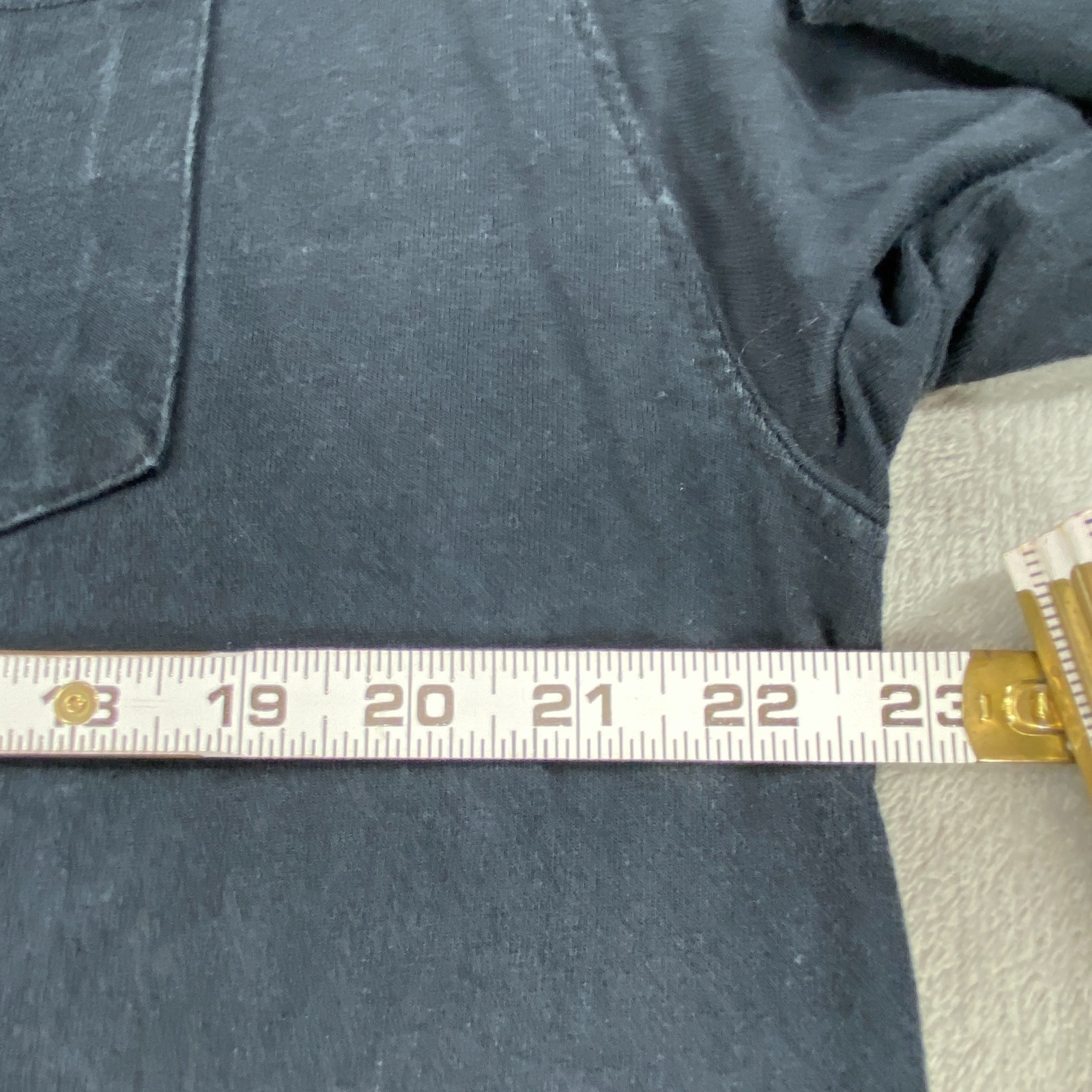 Carhartt Henley Shirt Mens Large Black Loose Fit Heavyweight Ribbed Knit Cuff gallery
