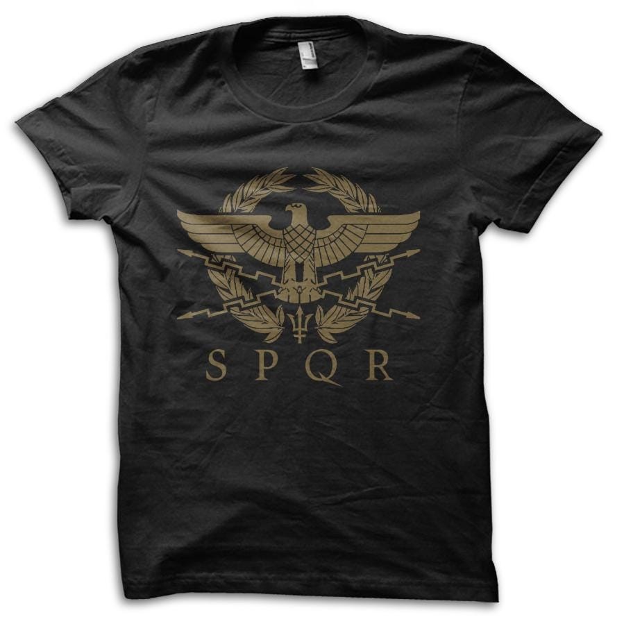 SPQR Roman Gladiator Imperial Golden Eagle Army Movie Reference T-Shirt M5817 gallery