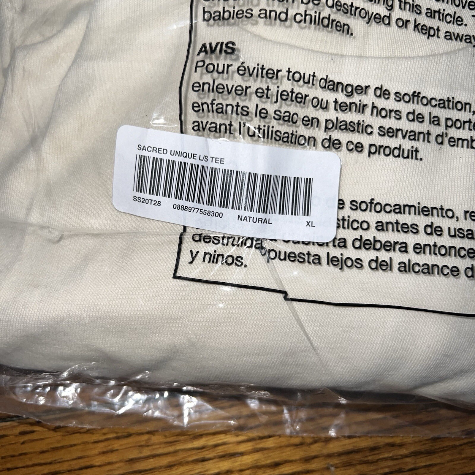 Supreme Sacred Unique L/S Tee Natural Size: XL gallery