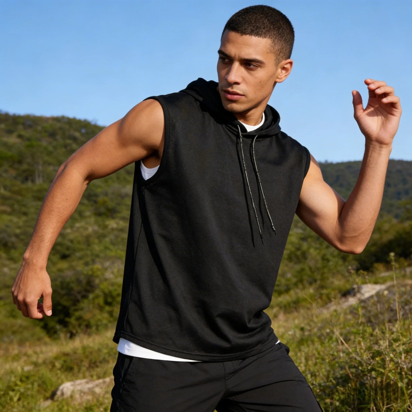 2026 Solid Color Men's Tank Top Hip Hop Sleeveless Vest Gym Casual Shirt gallery