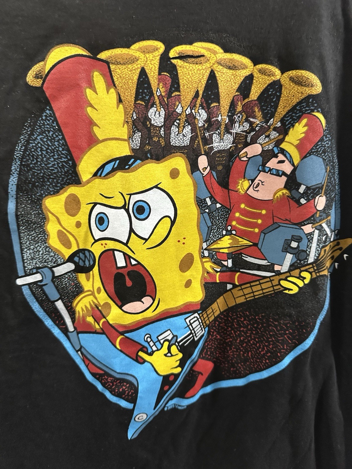 NEW Nickelodeon SpongeBob Square Pants Black T shirt Men's Small NWOT NICE COND gallery