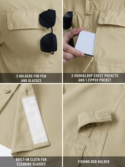 UPF 50+ Sun Shirt Quick Dry Cool Hiking Shirt Short Sleeve Outdoor Casual Work T