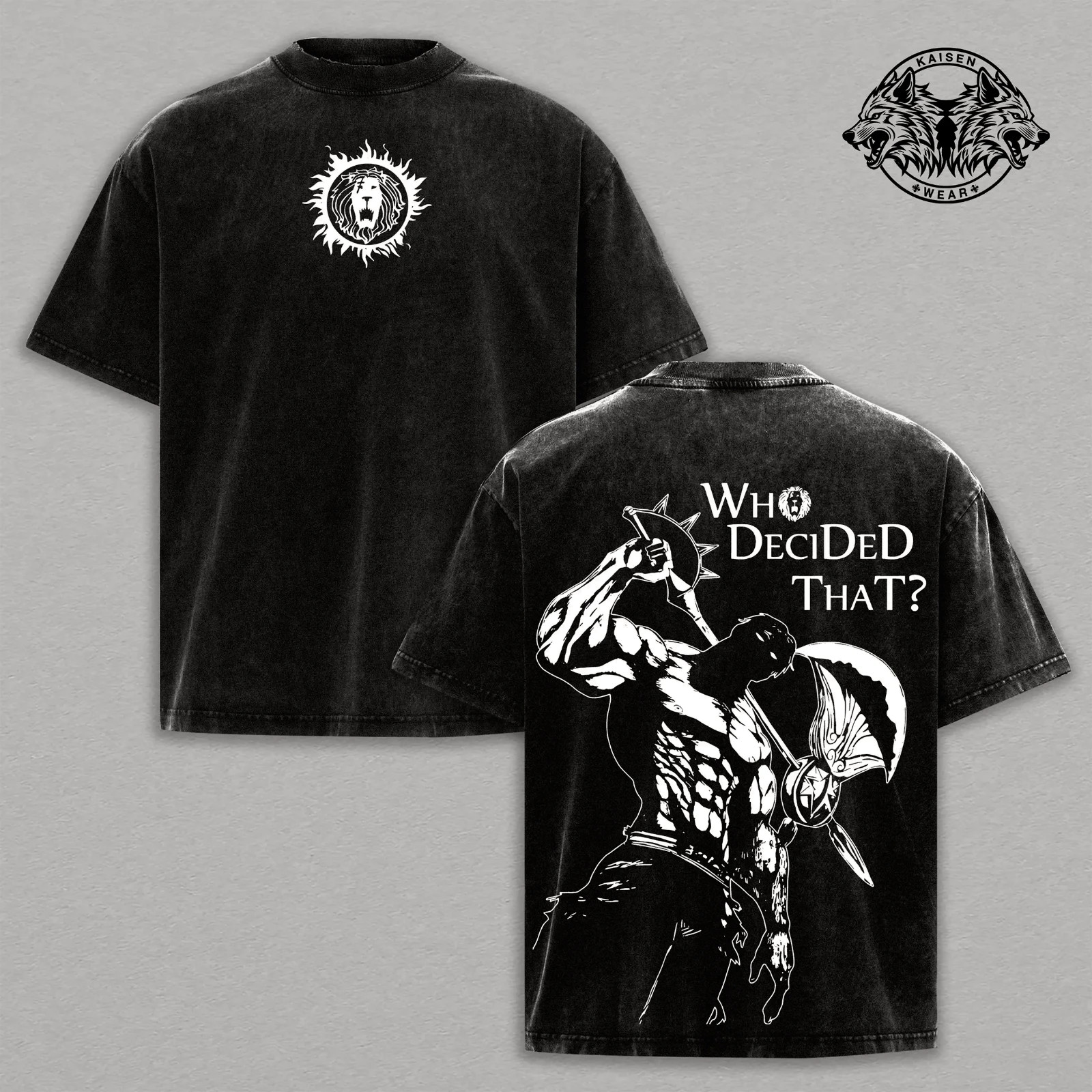Escanor Seven Deadly Sins Tee Who Decided That Quote Pride Sin Vintage Washed gallery