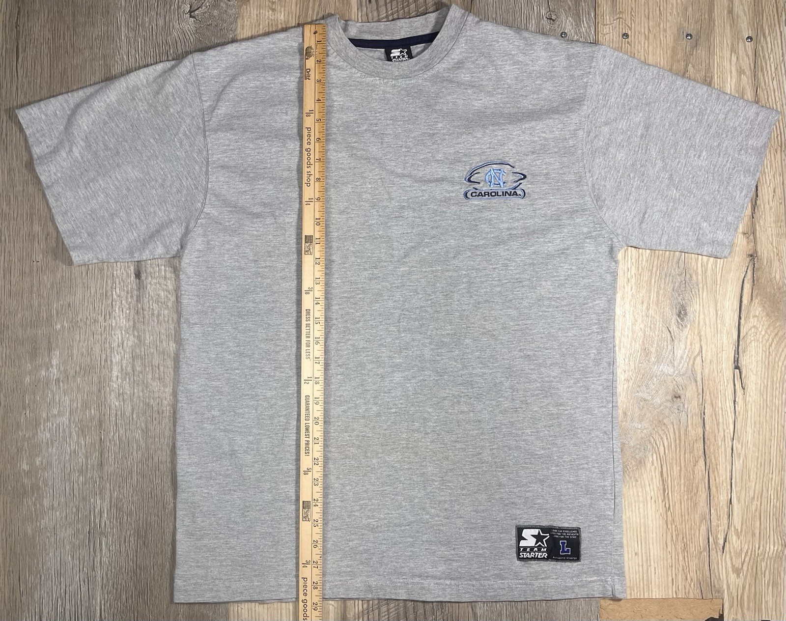 VTG UNC University of North Carolina Logo Gray T-Shirt Team Starter Men L STAINS gallery