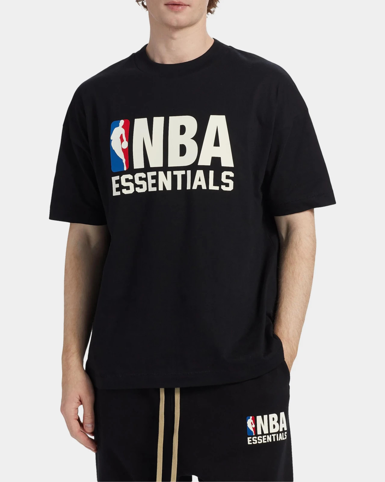 Fear of God Essentials NBA Men's Cotton Logo Fit 90'T-Shirt - Size M gallery