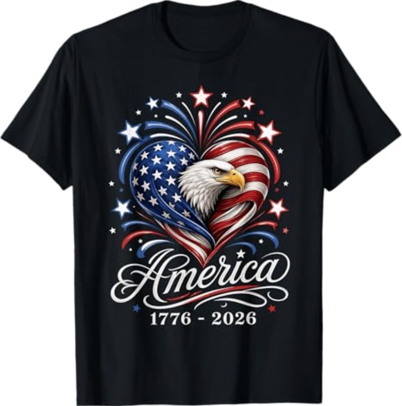 America US Flag 250 1776 2026 250th Anniversary 4th of July T-Shirt
