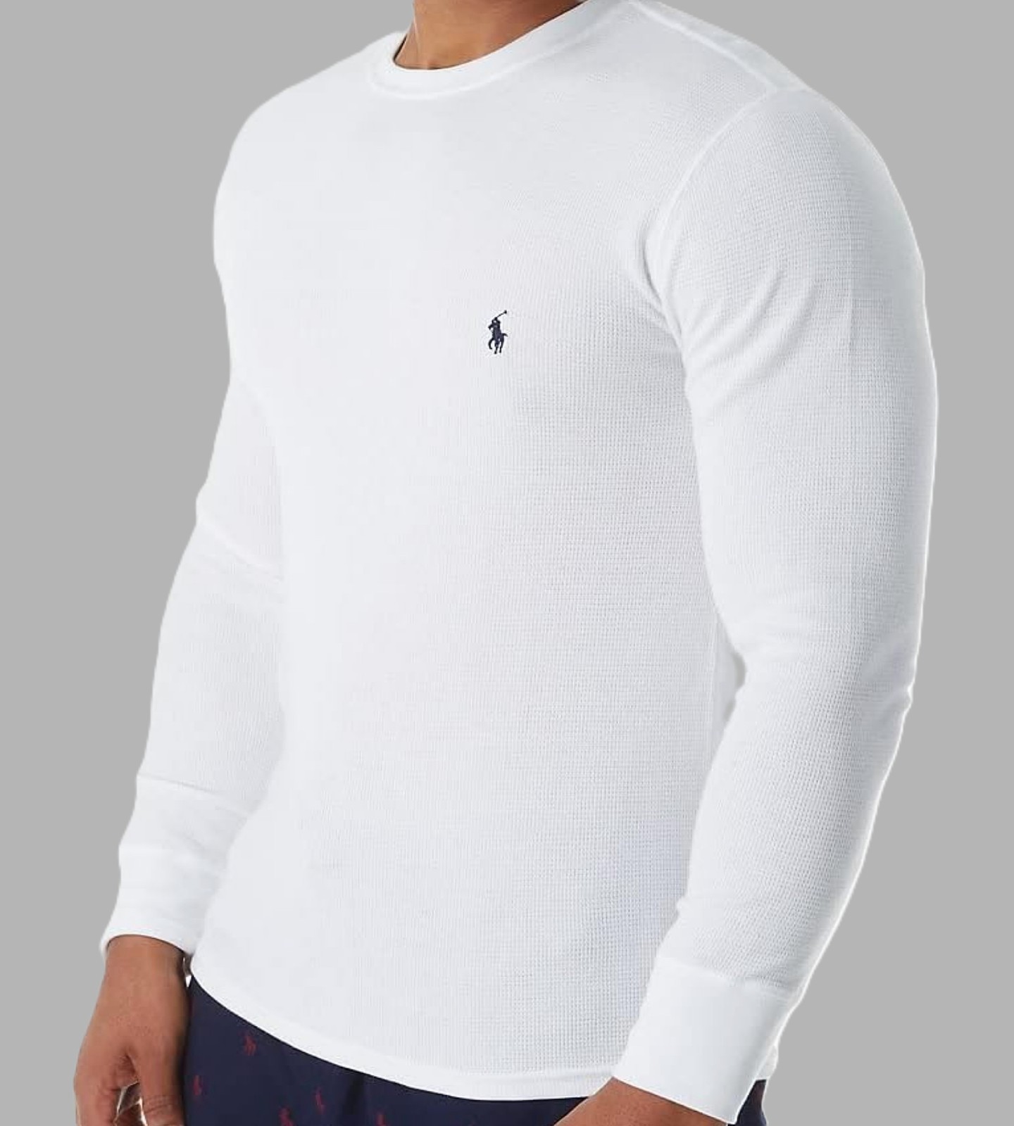 NWT - POLO RALPH LAUREN Mens Waffle Knit Thermal Long Sleeve Shirt WHITE - S-XXL gallery
