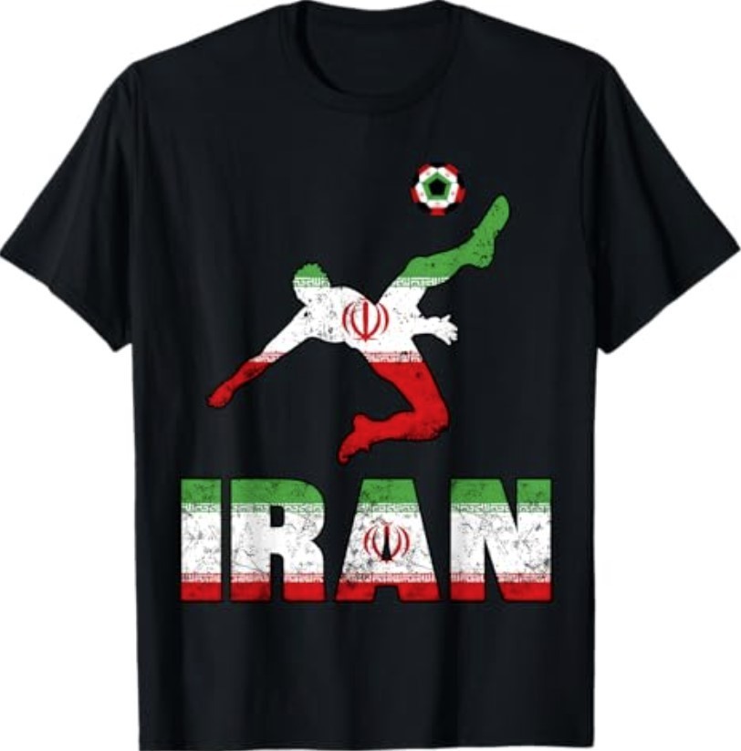 Iran Football Soccer Game Player Fan Iranian Flag T-Shirt