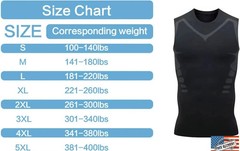 Men Compression Shirt Version Ionic Shaping Sleeveless Vest Sport Tank Top S-2XL