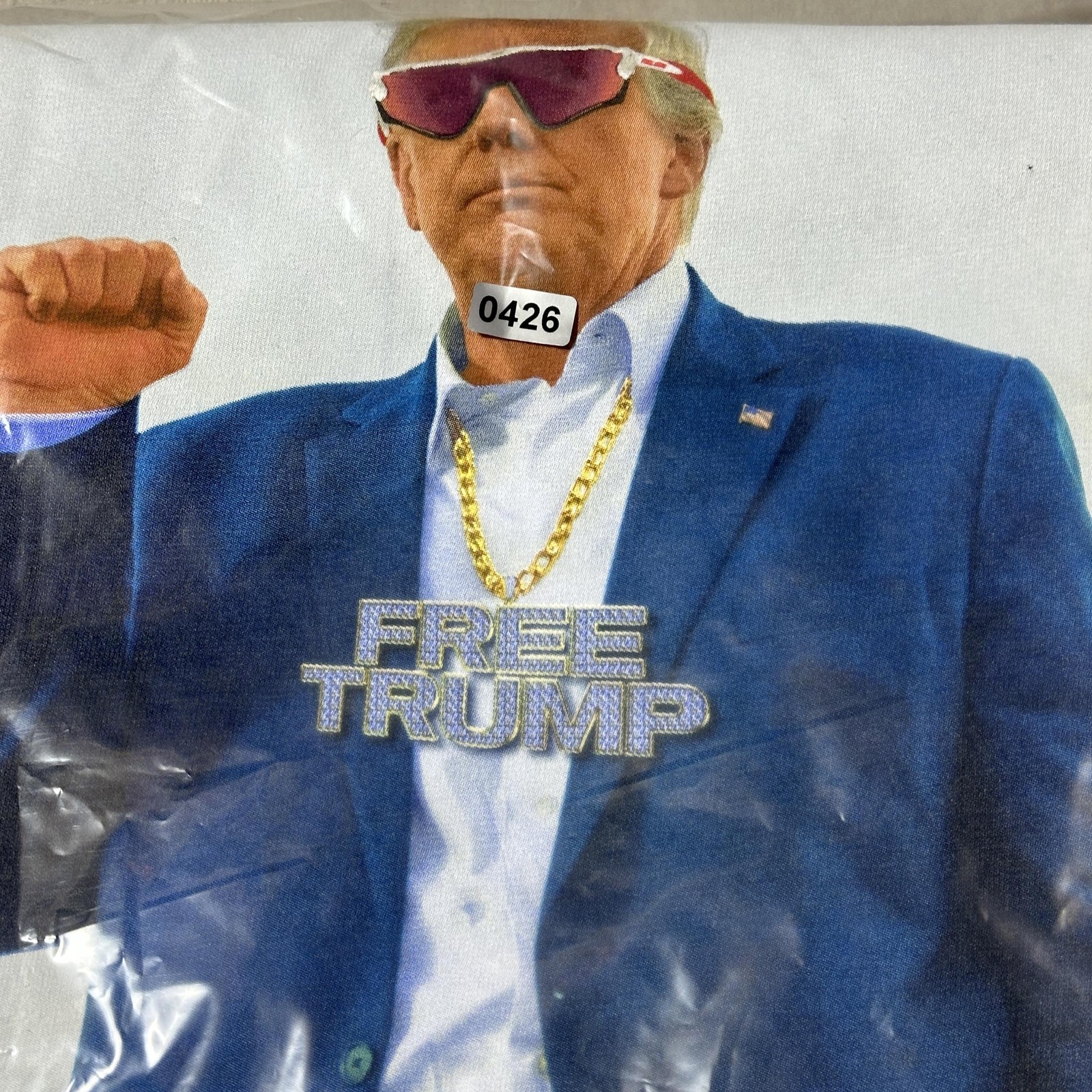 Full Send Free Trump Shirt Mens Medium White Political Graphic Tee Novelty gallery
