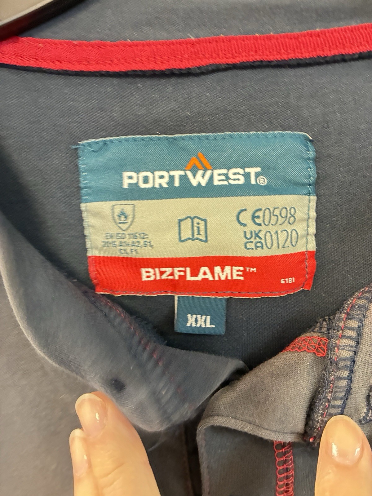 Portwest FR Shirt Men XXL BIZ Flame Safety Long Sleeve Henley L ARC 2 gallery