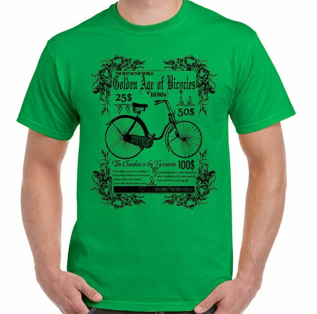 THE Golden Age Of Bicycles Mens Funny Cycling T-Shirt Bike Cycle MTB Road Racer gallery