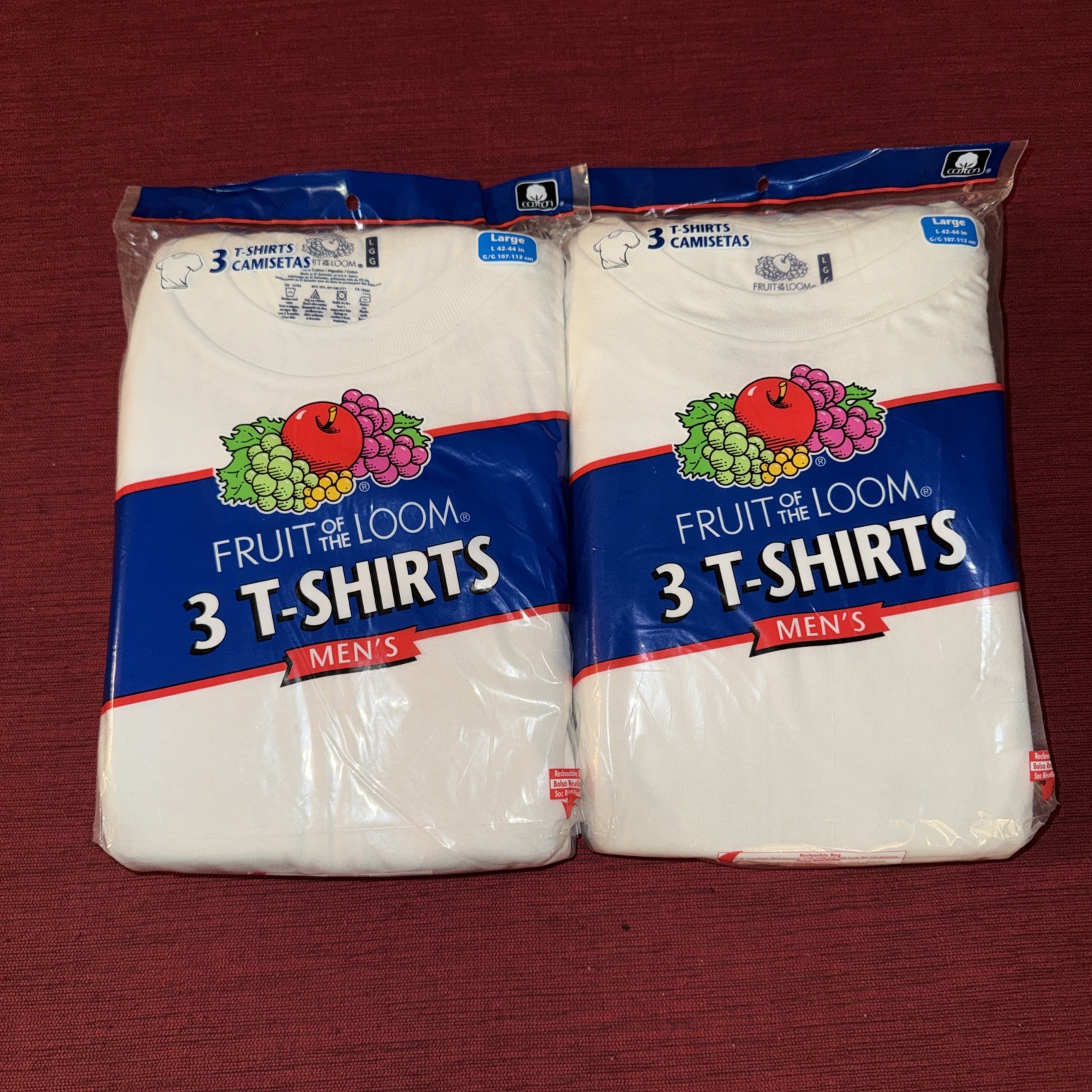 Fruit of the Loom. T - Shirts. White. Pack of 2. Brand New with Tags. gallery