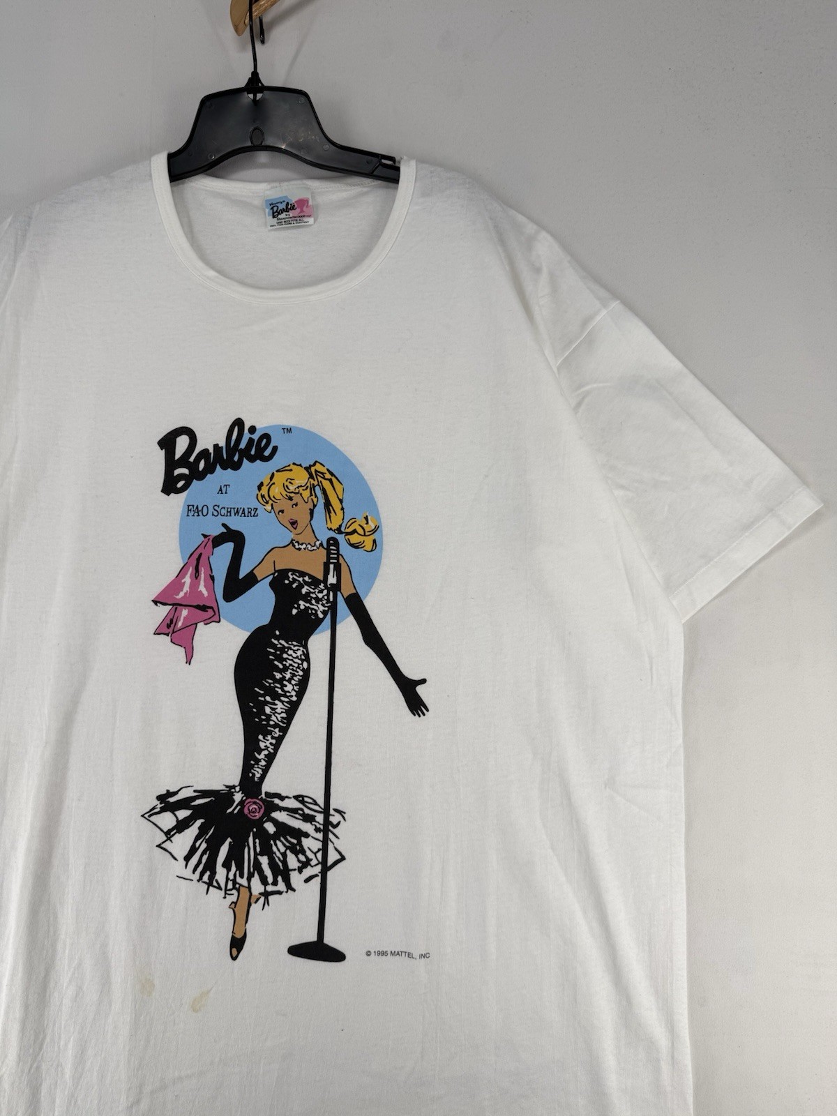 Vintage 1995 Barbie T-Shirt One Size Fits All Mattel Single Stitch White (read) gallery