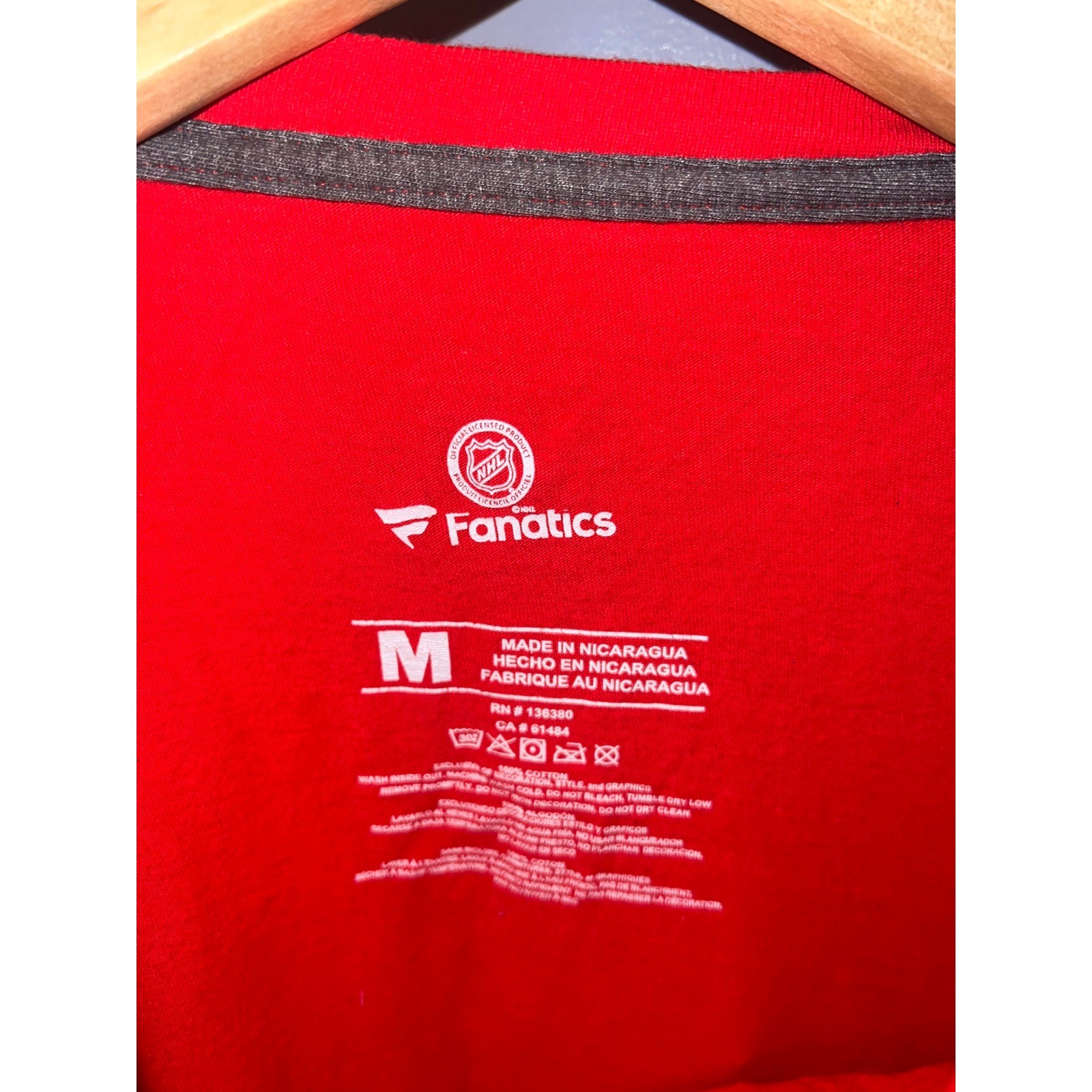 Fanatics Washington Capitals NHL Red Graphic T-Shirt Mens Medium Short Sleeve gallery
