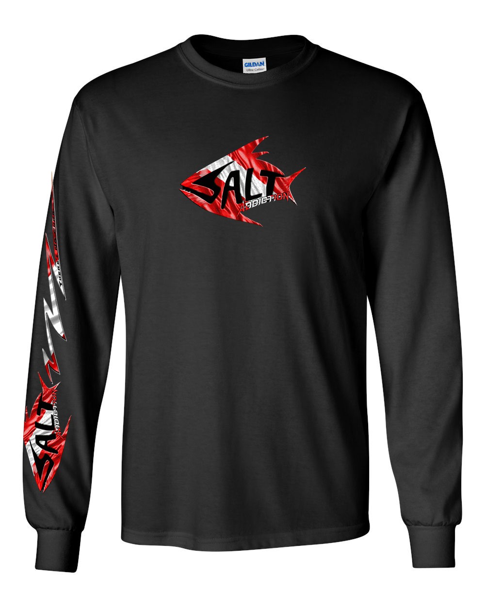 Salt Addiction Dive Flag Logo Fishing T shirt Ocean Cotton gallery
