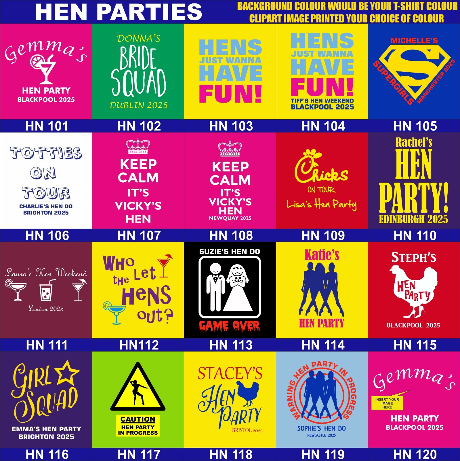 Personalised Custom Printed T Shirt Printing Design Your Own Stag Do Hen Party gallery