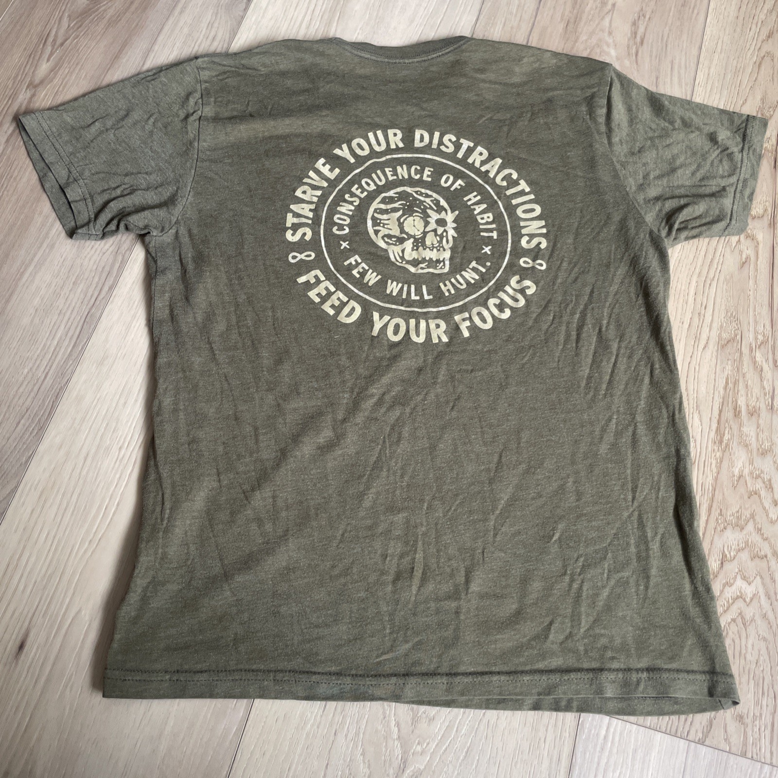 Few Will Hunt Consequence Of Habit Mens T Shirt Green Size Medium gallery